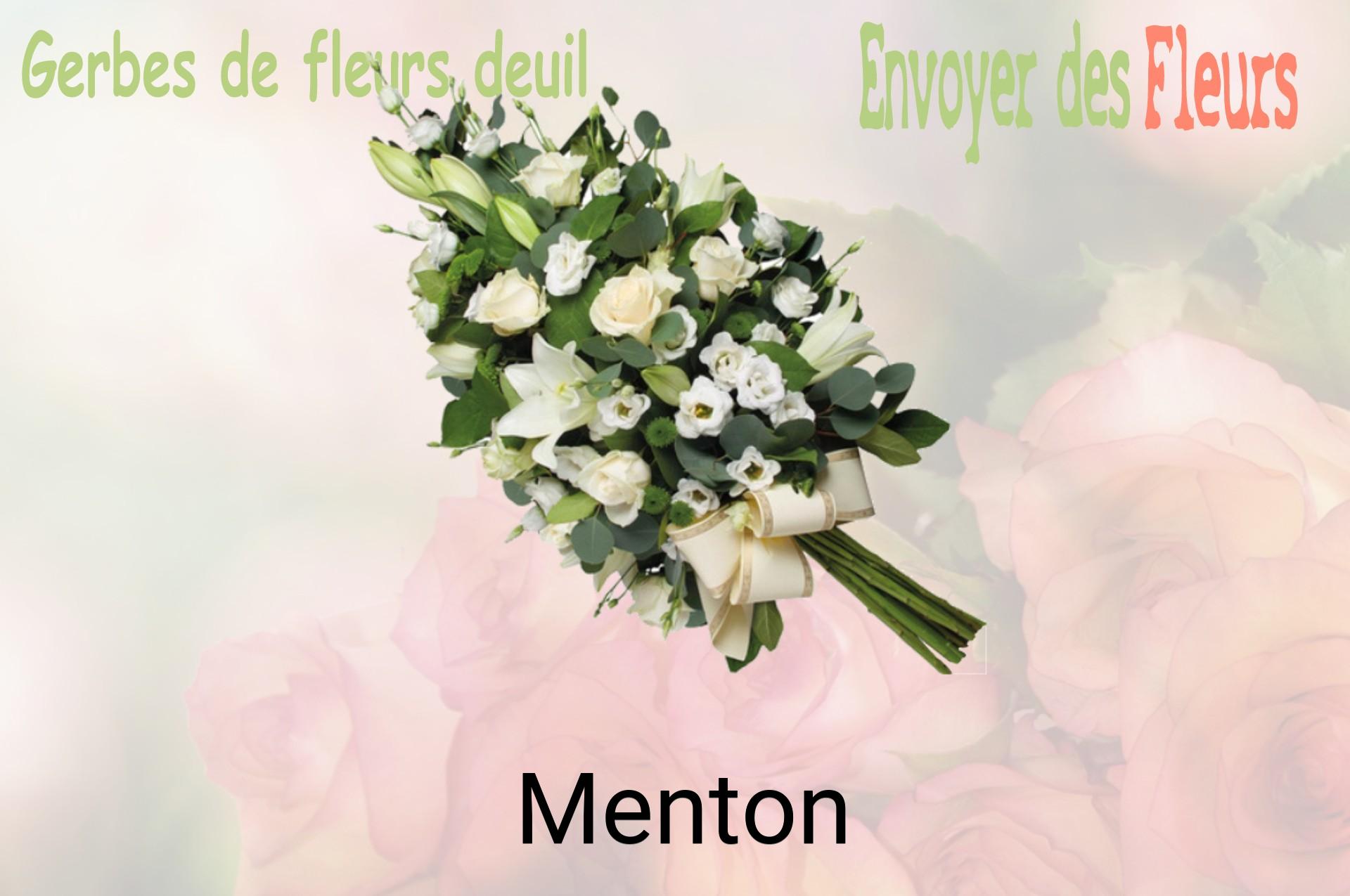 Gerbe de fleurs de deuil livrée à Menton